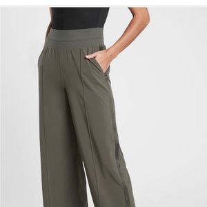 Athleta Nolita Wide Leg Pants Olive